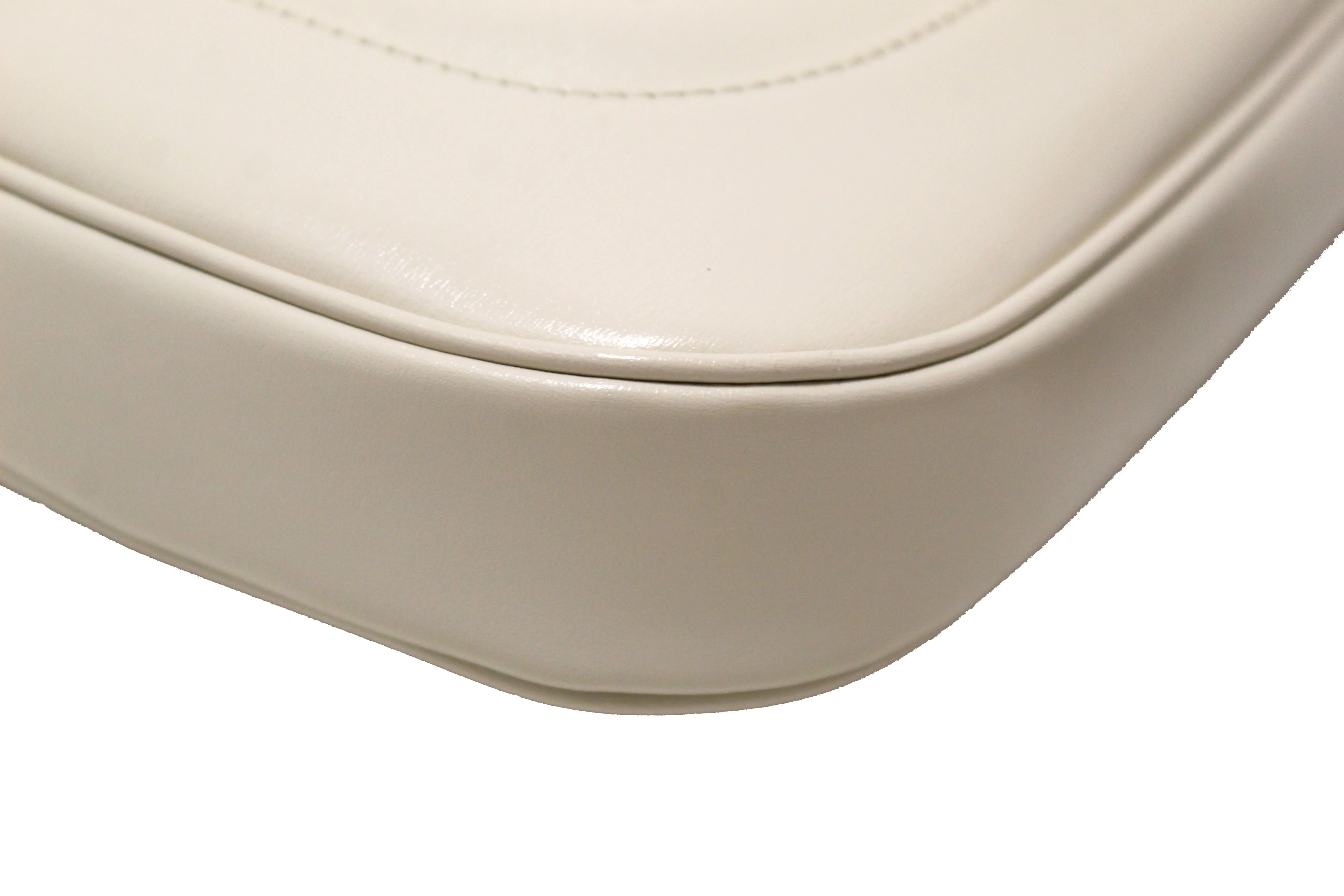 Authentic Gucci White Leather Jackie 1961 Small Hobo Shoulder Bag