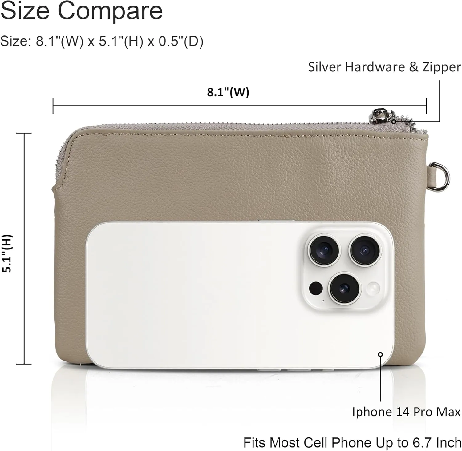 befen Black Genuine Leather Wristlet Clutch Cell Phone Wallet Purse Smartphone Wristlet Wallet Purses and Handbags for Women