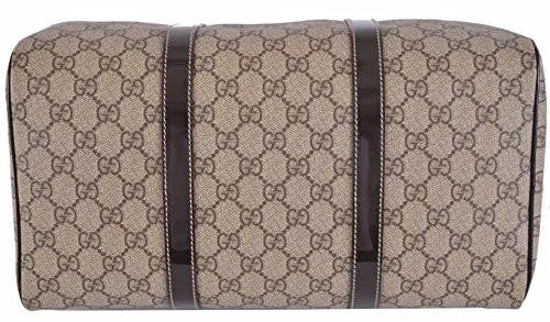 Beige Brown Gg Supreme Canvas Boston Purse Satchel