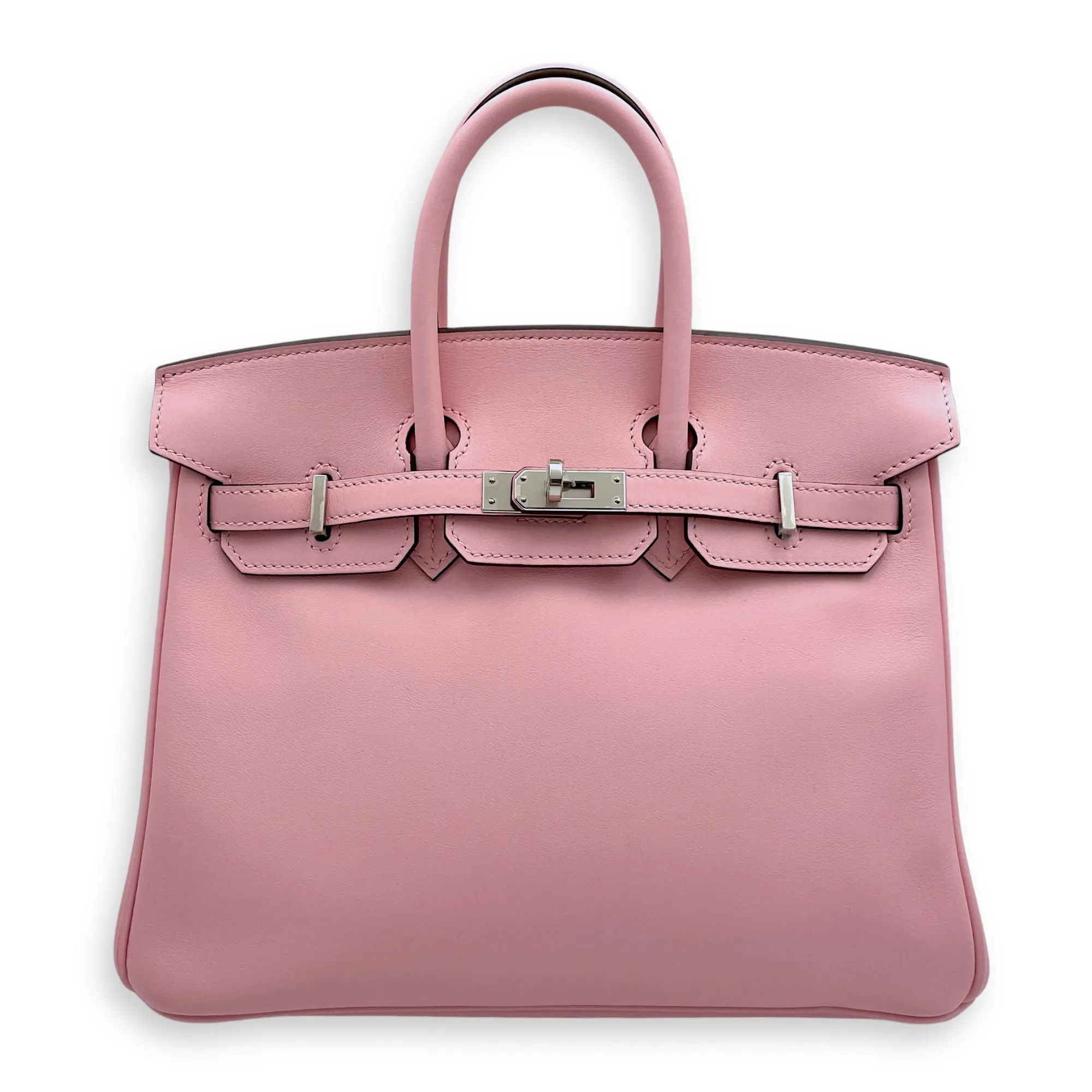Birkin 25 Rose Sakura in Veau Jonathan, Palladium hardware
