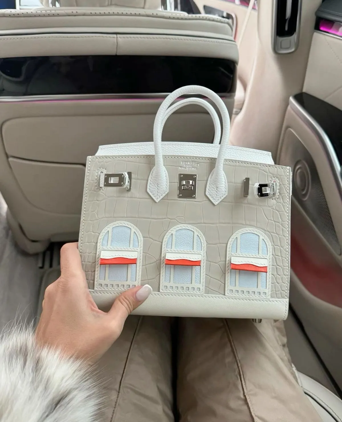 BIRKIN SELLIER FAUBOURG HOUSE NIGHT PALLADIUM HARDWARE HANDBAG
