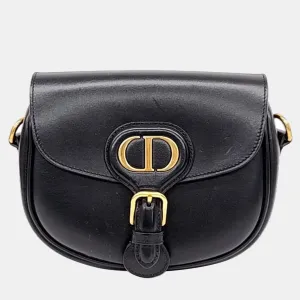 Black Leather Small Bobby Shoulder Bag