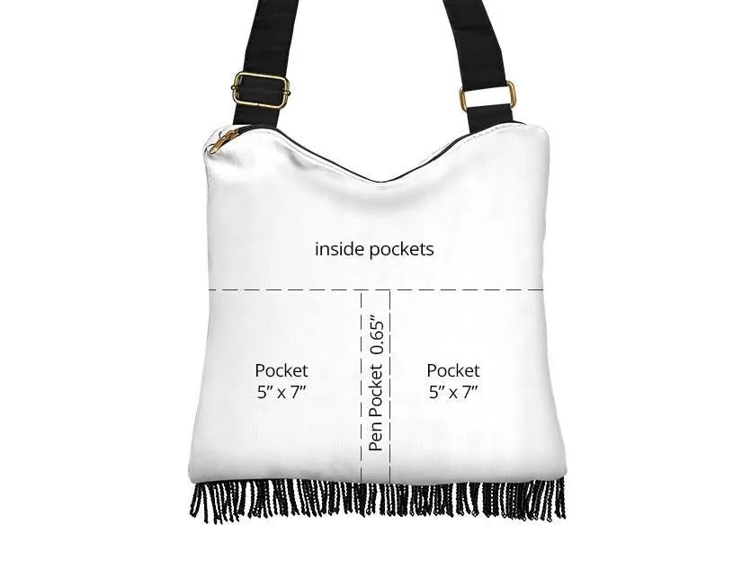 Boho Bag (Canvas) - Vintage Art | Vincent van Gogh: Wheat Field with Cypresses | Hobo Slouchy Bag Crossbody, Shoulder Bags for Women