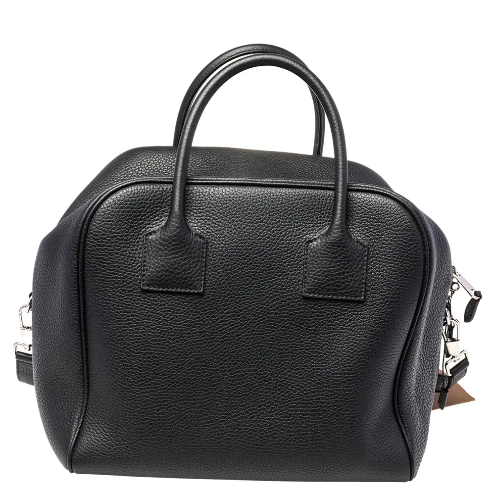 Burberry  Leather Medium Cube Satchel