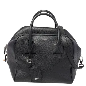 Burberry  Leather Medium Cube Satchel