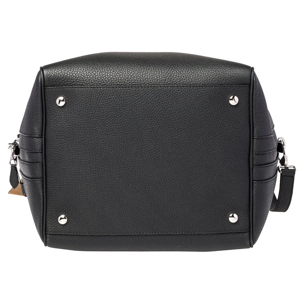 Burberry  Leather Medium Cube Satchel