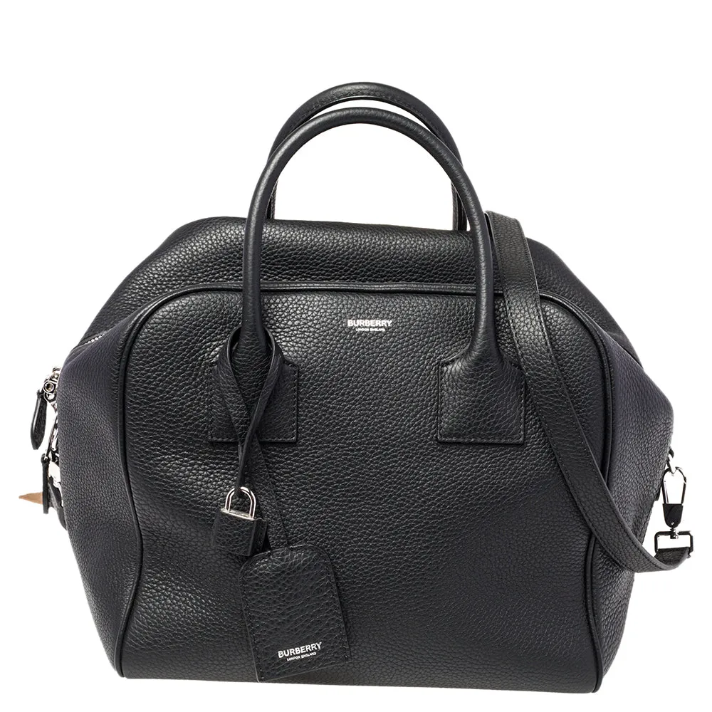 Burberry  Leather Medium Cube Satchel