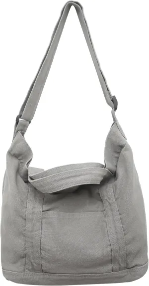 Canvas Tote Bag for Women with Pockets Cute Small Crossbody Bag Purses Handbag for Work Beach Tote Bag