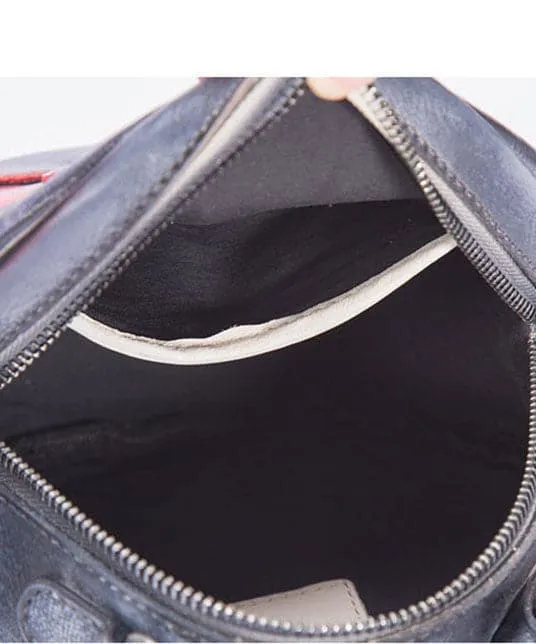 Chic Dark Grey Animal Patchwork Paitings Leather Messenger Bag