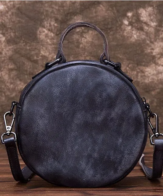 Chic Dark Grey Animal Patchwork Paitings Leather Messenger Bag