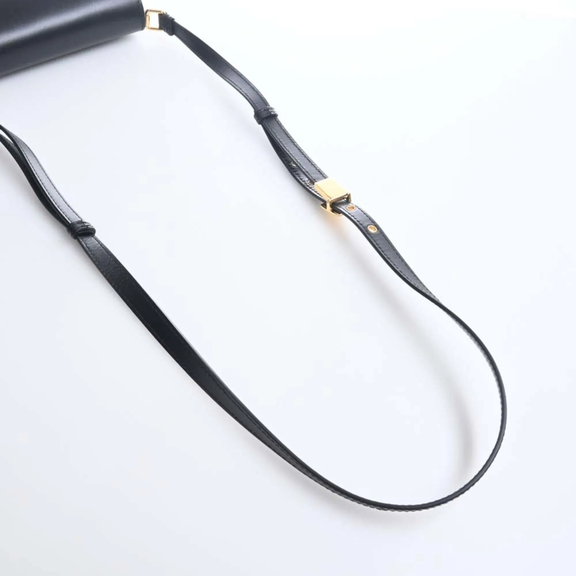 CHRISTIAN DIOR Leather Bobby Frame Bag Shoulder Black Women's