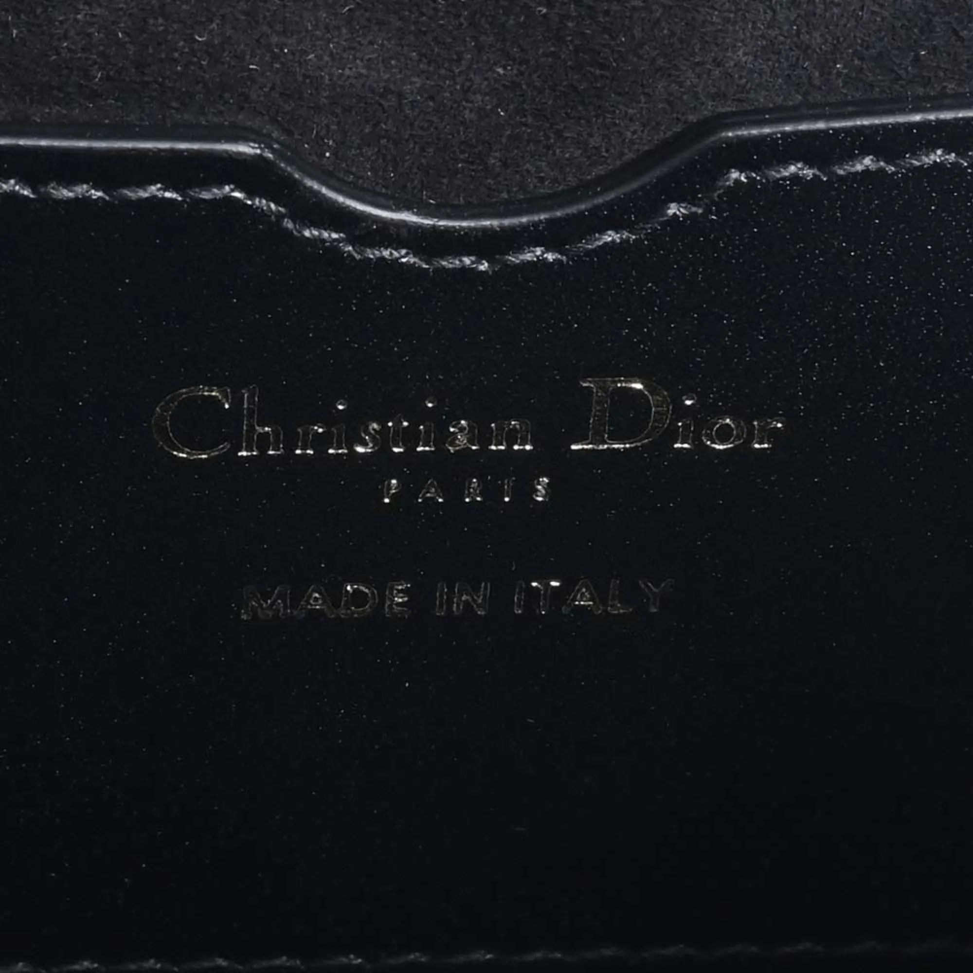 CHRISTIAN DIOR Leather Bobby Frame Bag Shoulder Black Women's