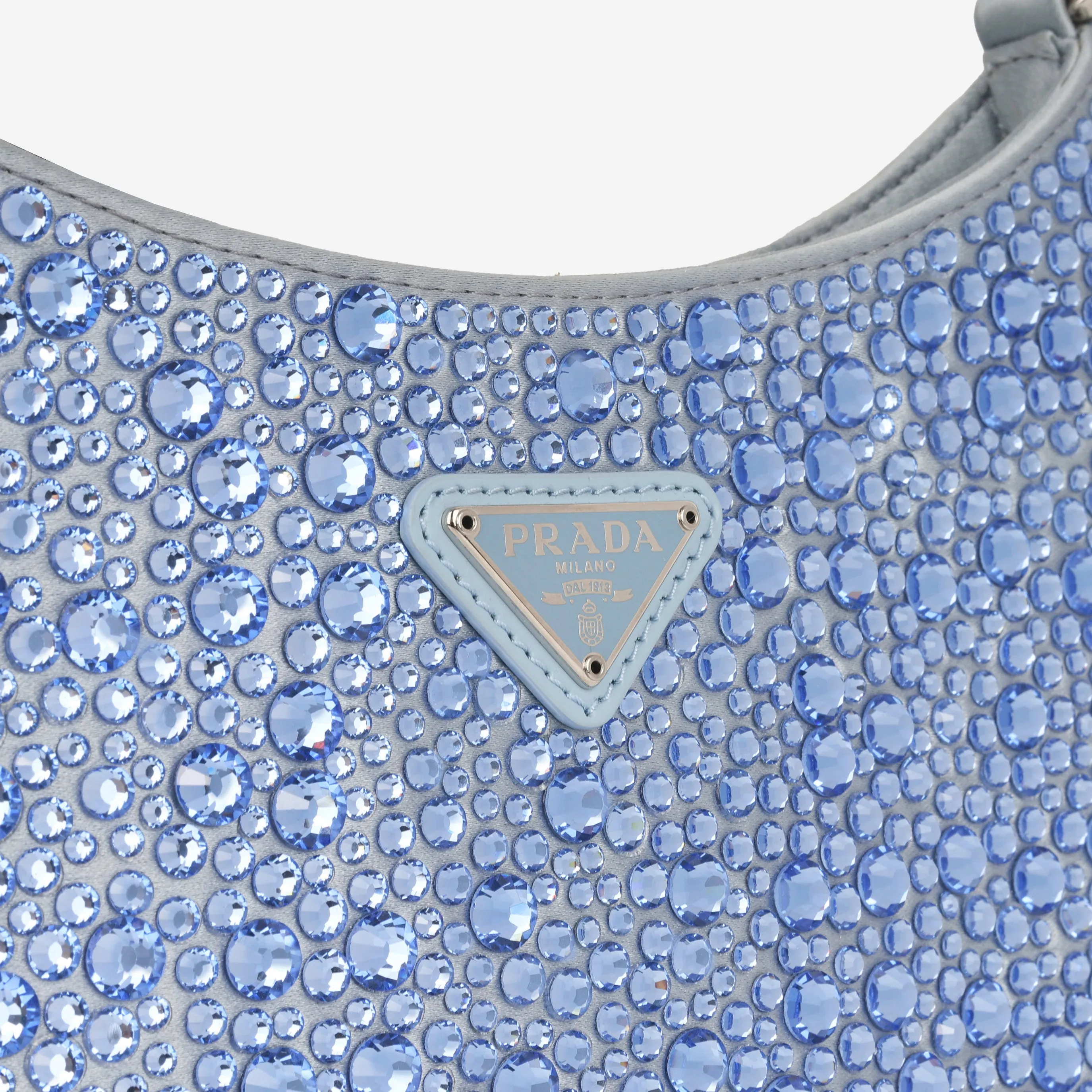 Cleo Bag - Light Blue Satin