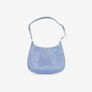 Cleo Bag - Light Blue Satin