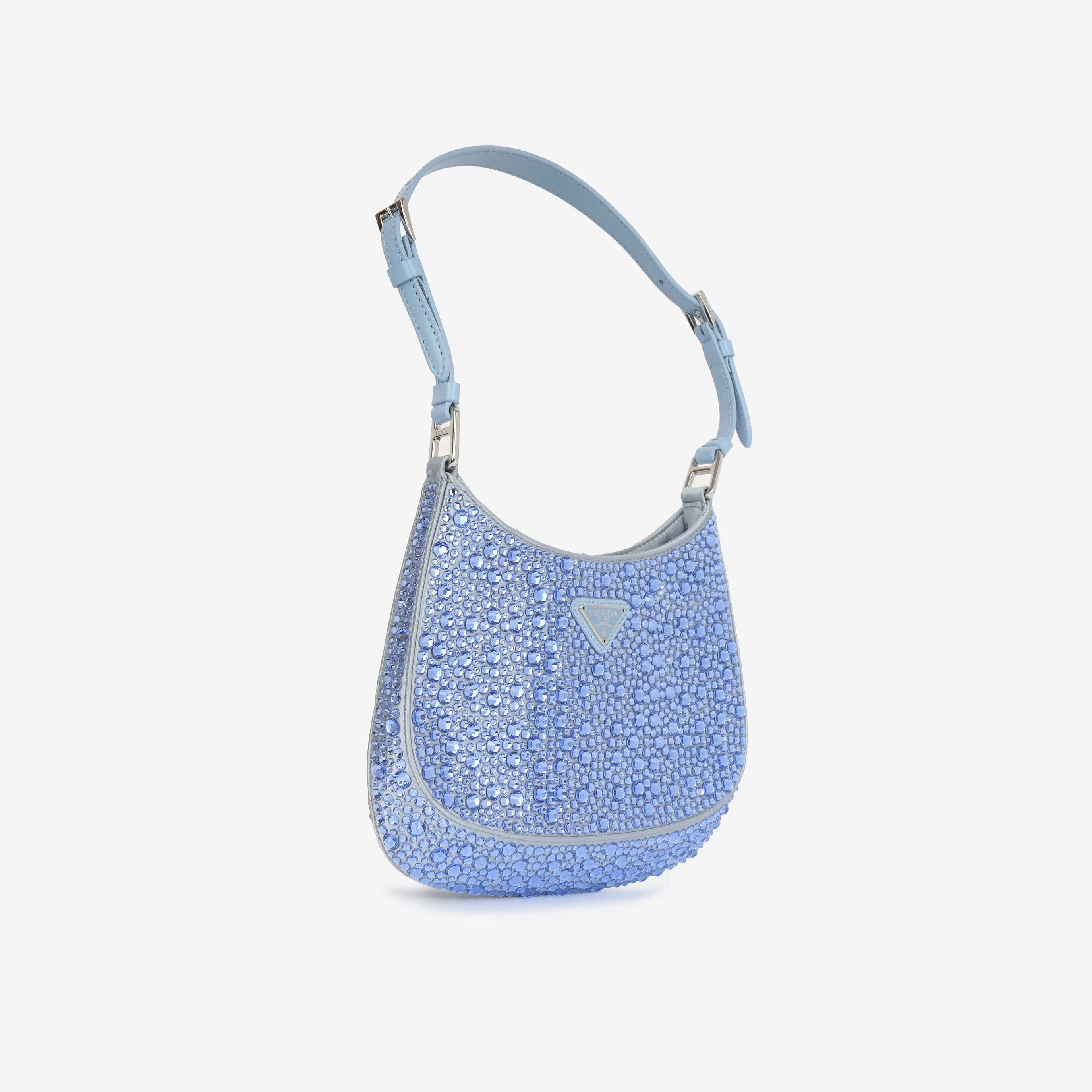 Cleo Bag - Light Blue Satin