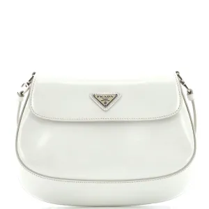 Cleo Flap Shoulder Bag Spazzolato Leather Small