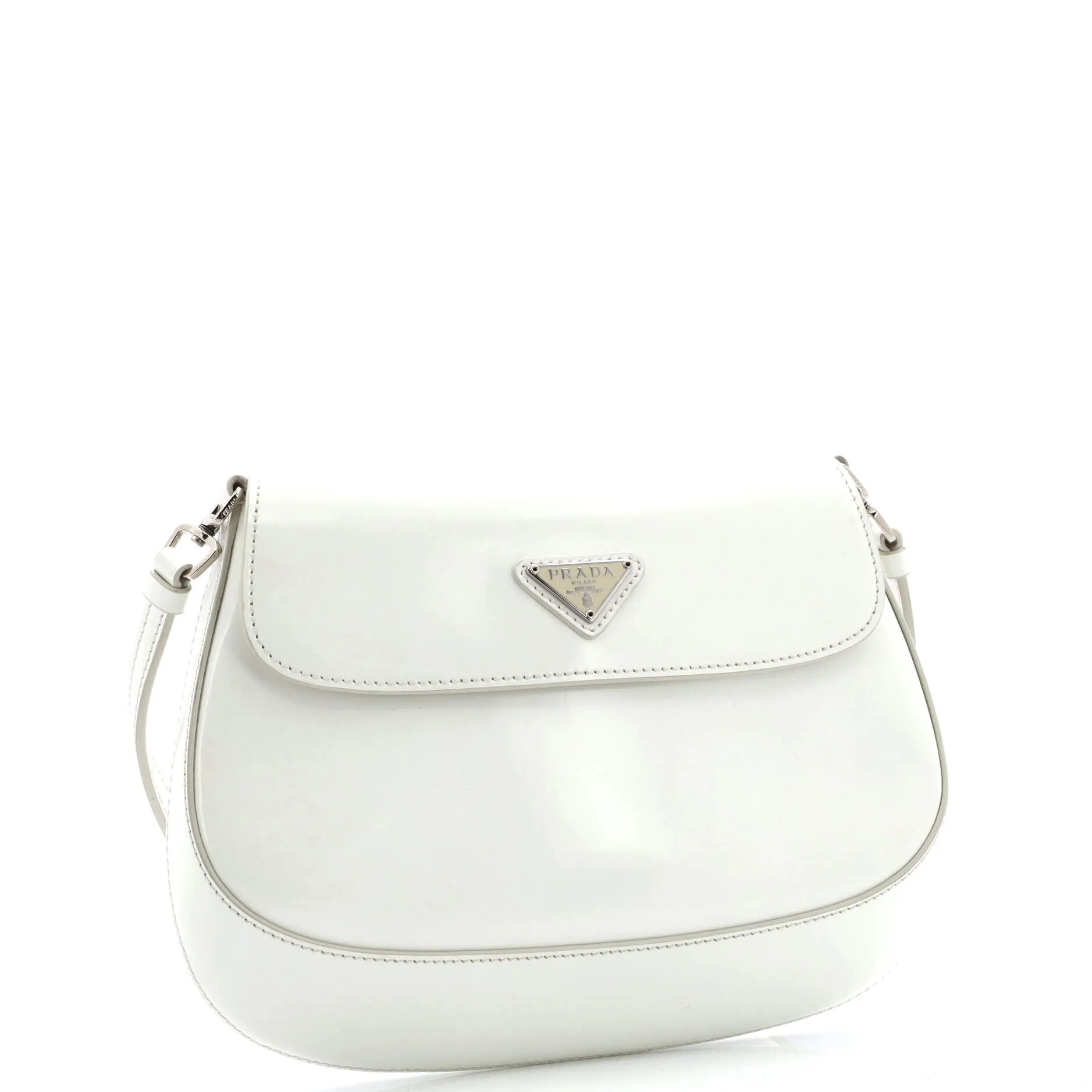 Cleo Flap Shoulder Bag Spazzolato Leather Small