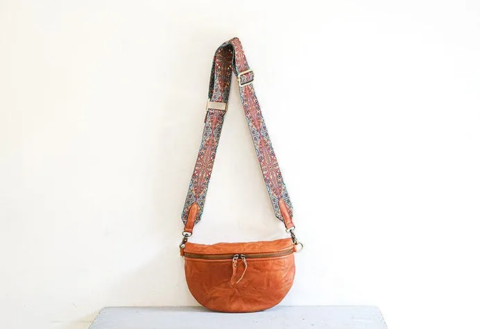 Cool Womens Brown Chest Bag With Boho Strap Sling Purse For Ladies