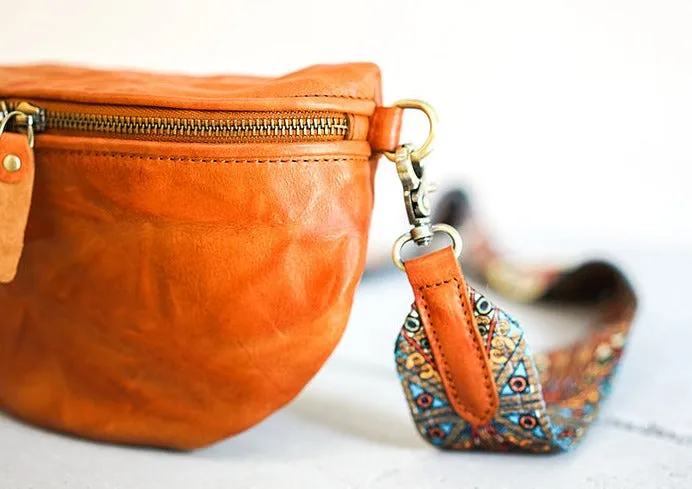Cool Womens Brown Chest Bag With Boho Strap Sling Purse For Ladies