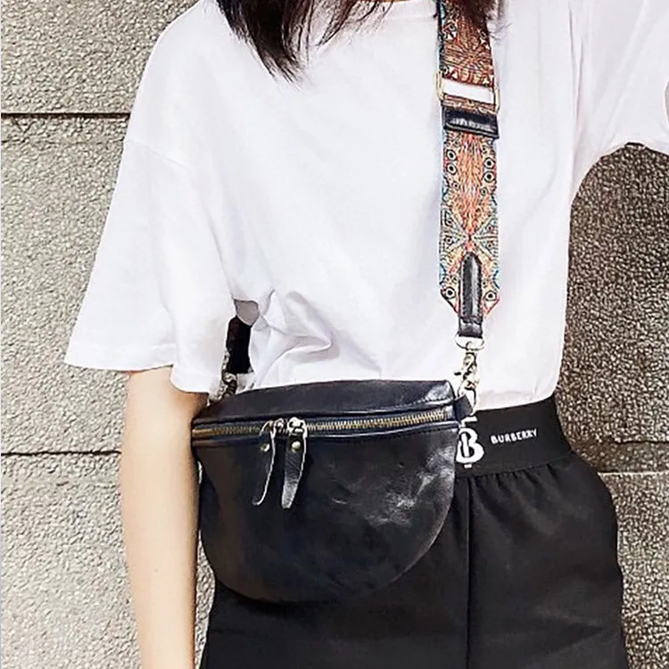 Cool Womens Brown Chest Bag With Boho Strap Sling Purse For Ladies