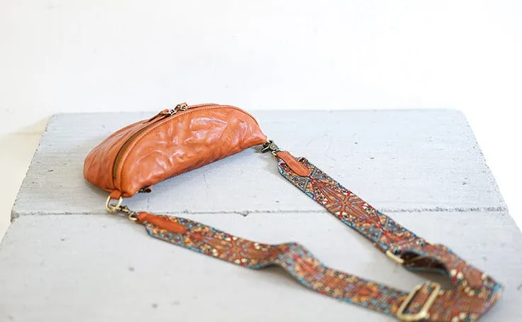 Cool Womens Brown Chest Bag With Boho Strap Sling Purse For Ladies