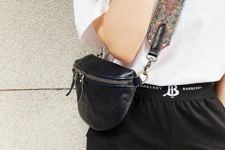 Cool Womens Brown Chest Bag With Boho Strap Sling Purse For Ladies