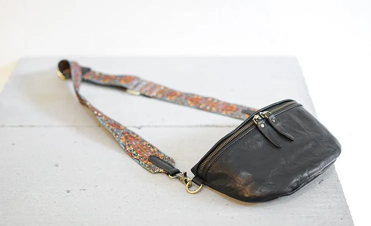 Cool Womens Brown Chest Bag With Boho Strap Sling Purse For Ladies