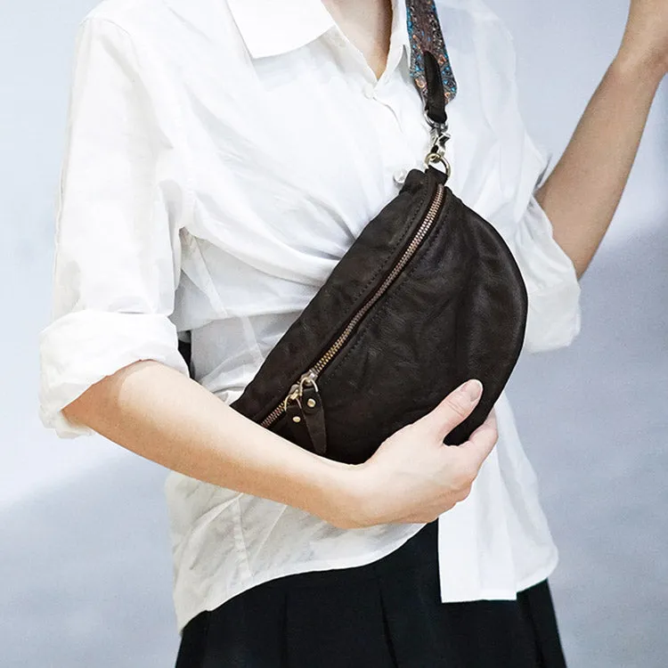 Cool Womens Brown Chest Bag With Boho Strap Sling Purse For Ladies