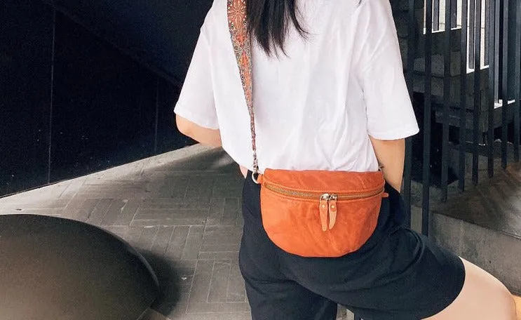 Cool Womens Brown Chest Bag With Boho Strap Sling Purse For Ladies