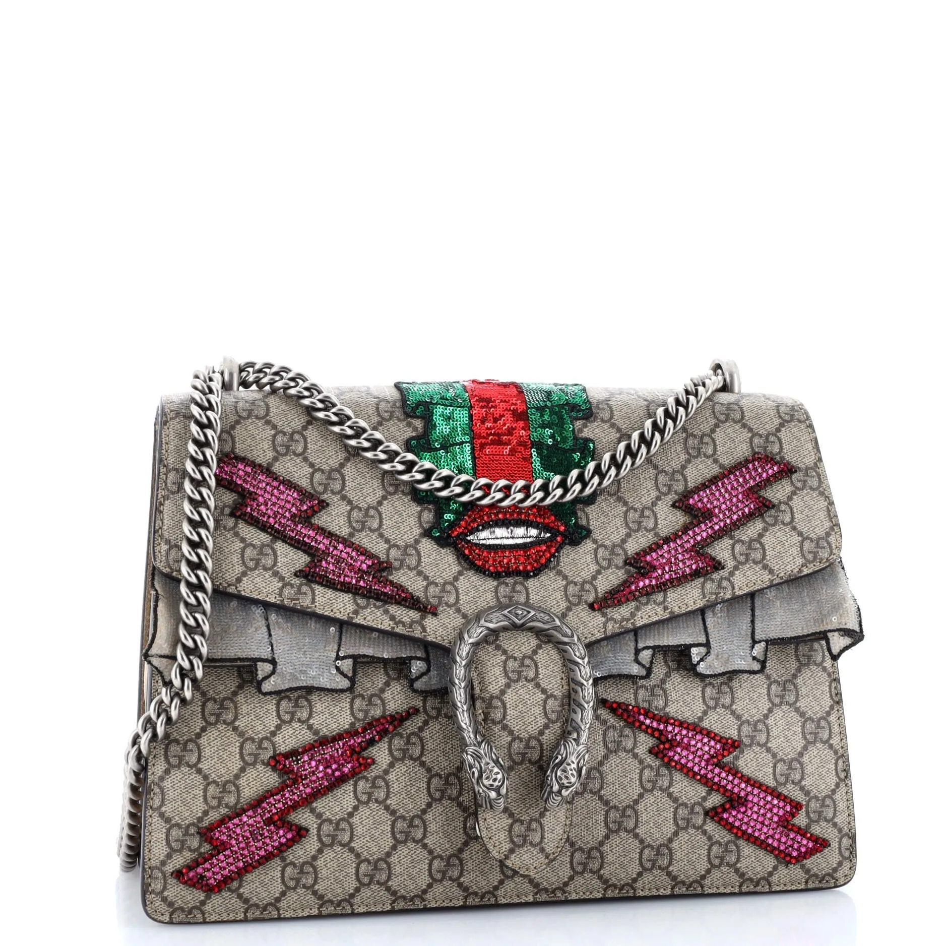 Dionysus Bag Embellished GG Coated Canvas Medium