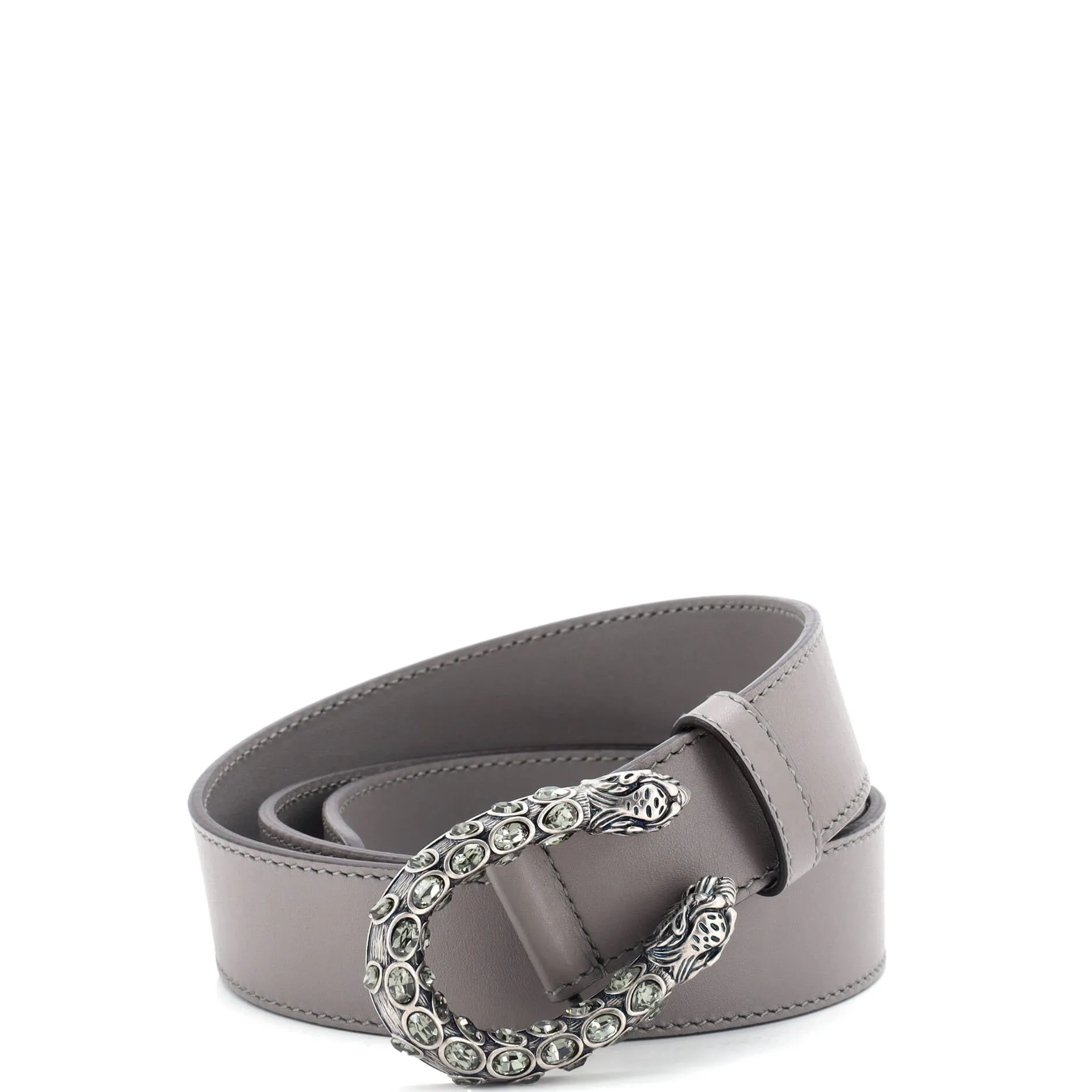 Dionysus Belt Leather with Crystal Embellished Metal Medium 85