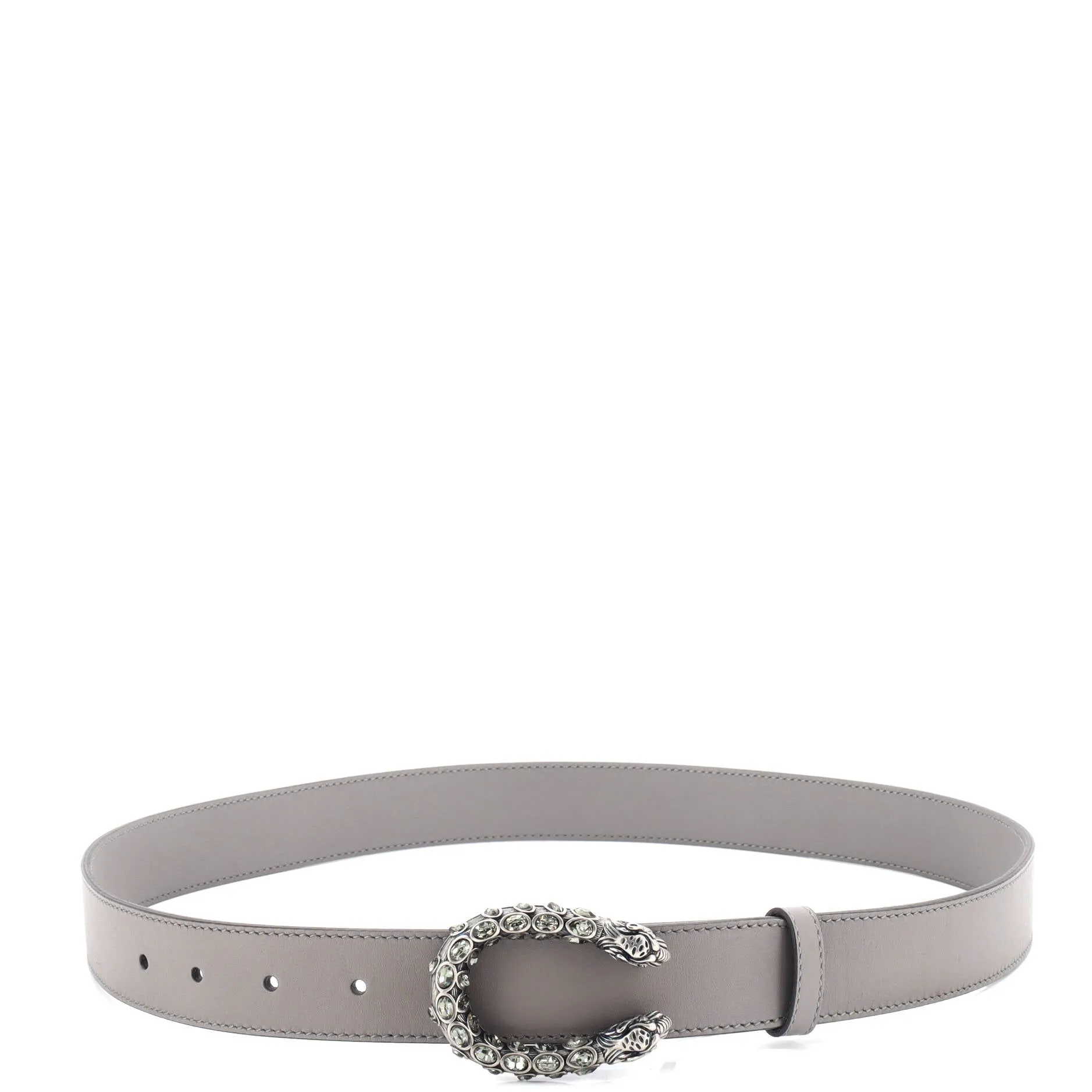 Dionysus Belt Leather with Crystal Embellished Metal Medium 85