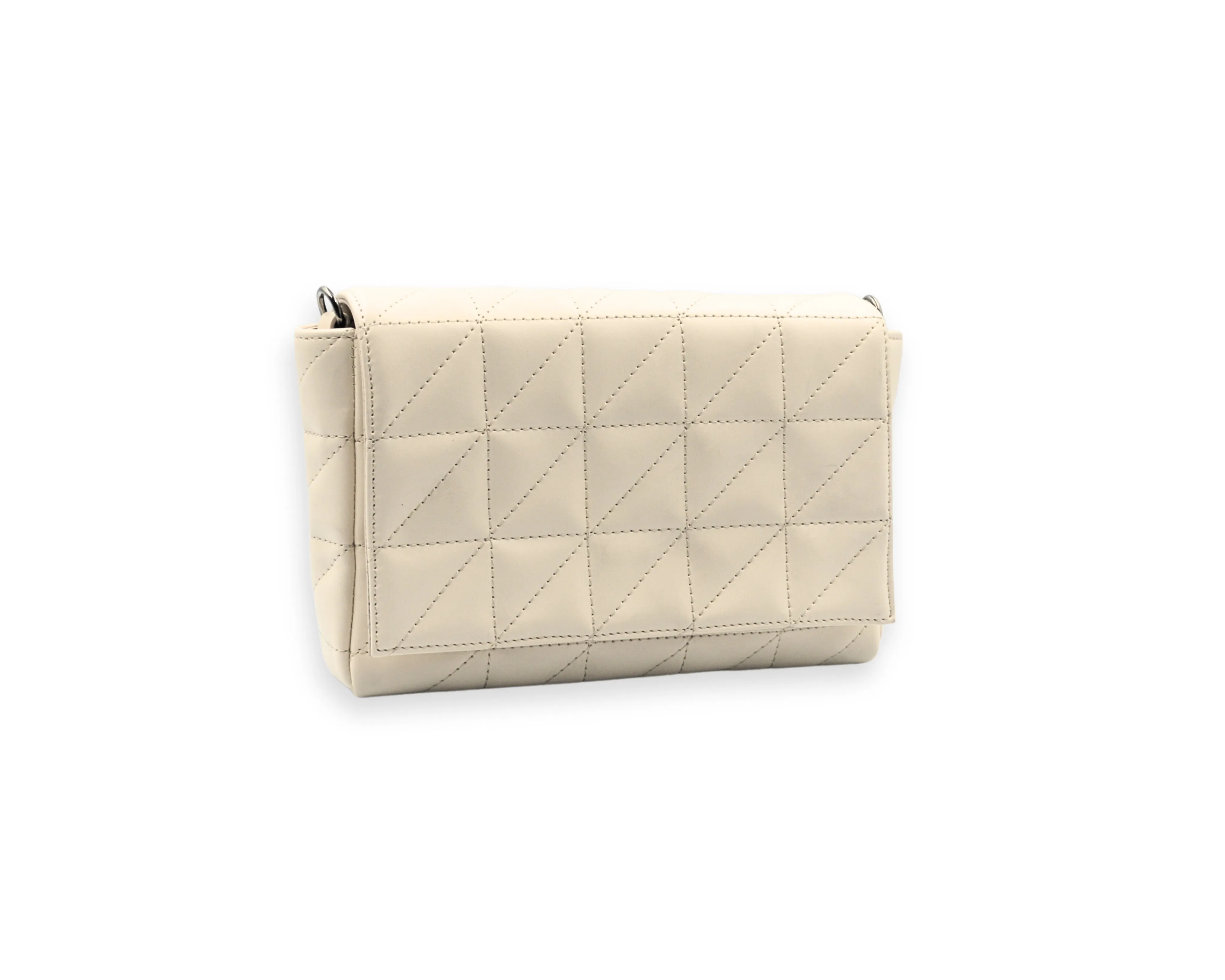Elina Quilted Sling Bag - Ivory