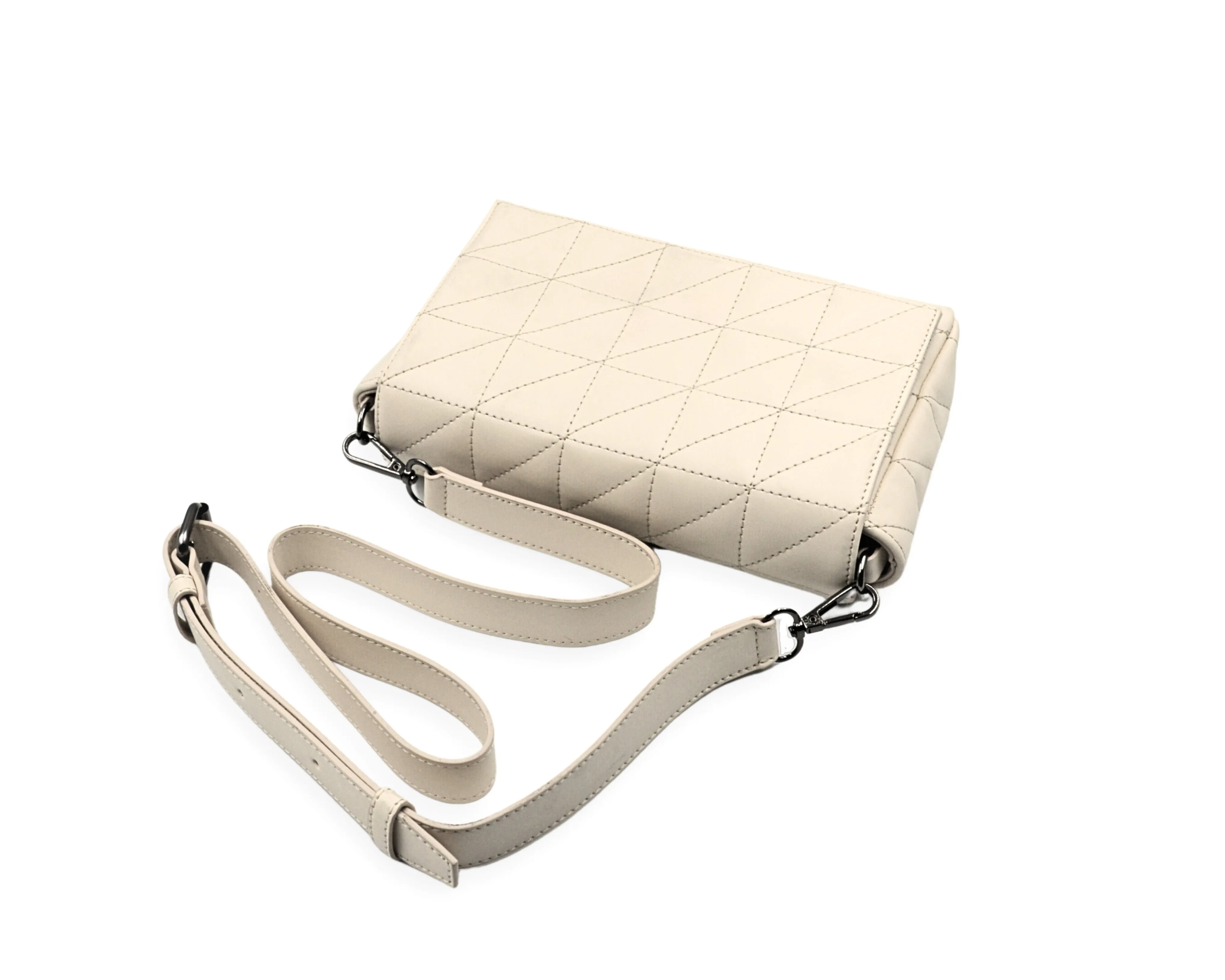 Elina Quilted Sling Bag - Ivory