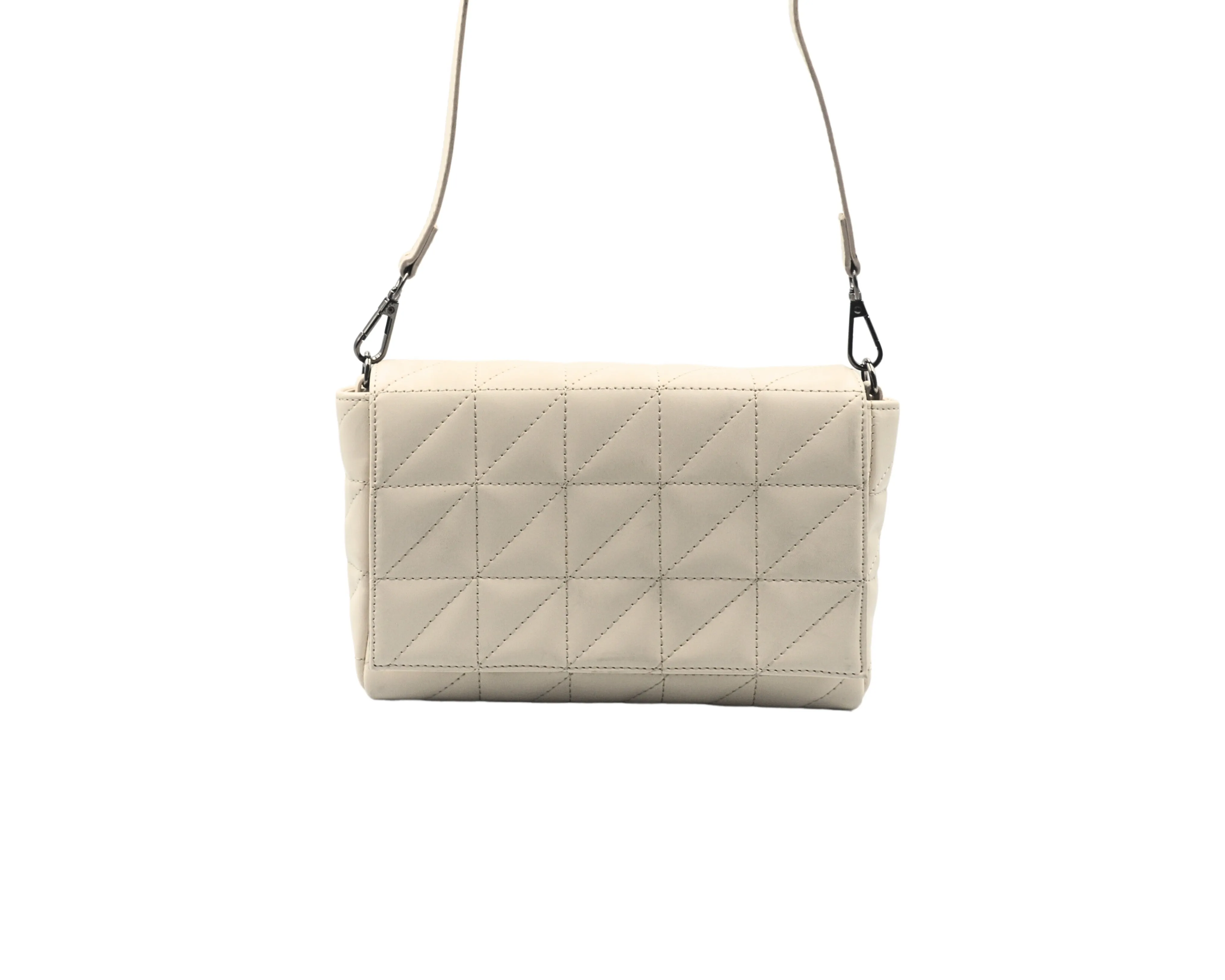 Elina Quilted Sling Bag - Ivory