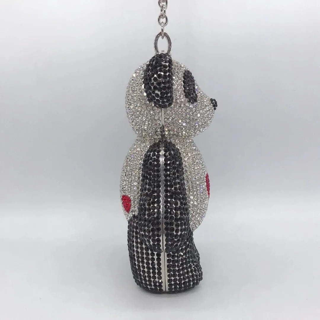 Full Diamond Love Bear Clutch Evening Purse