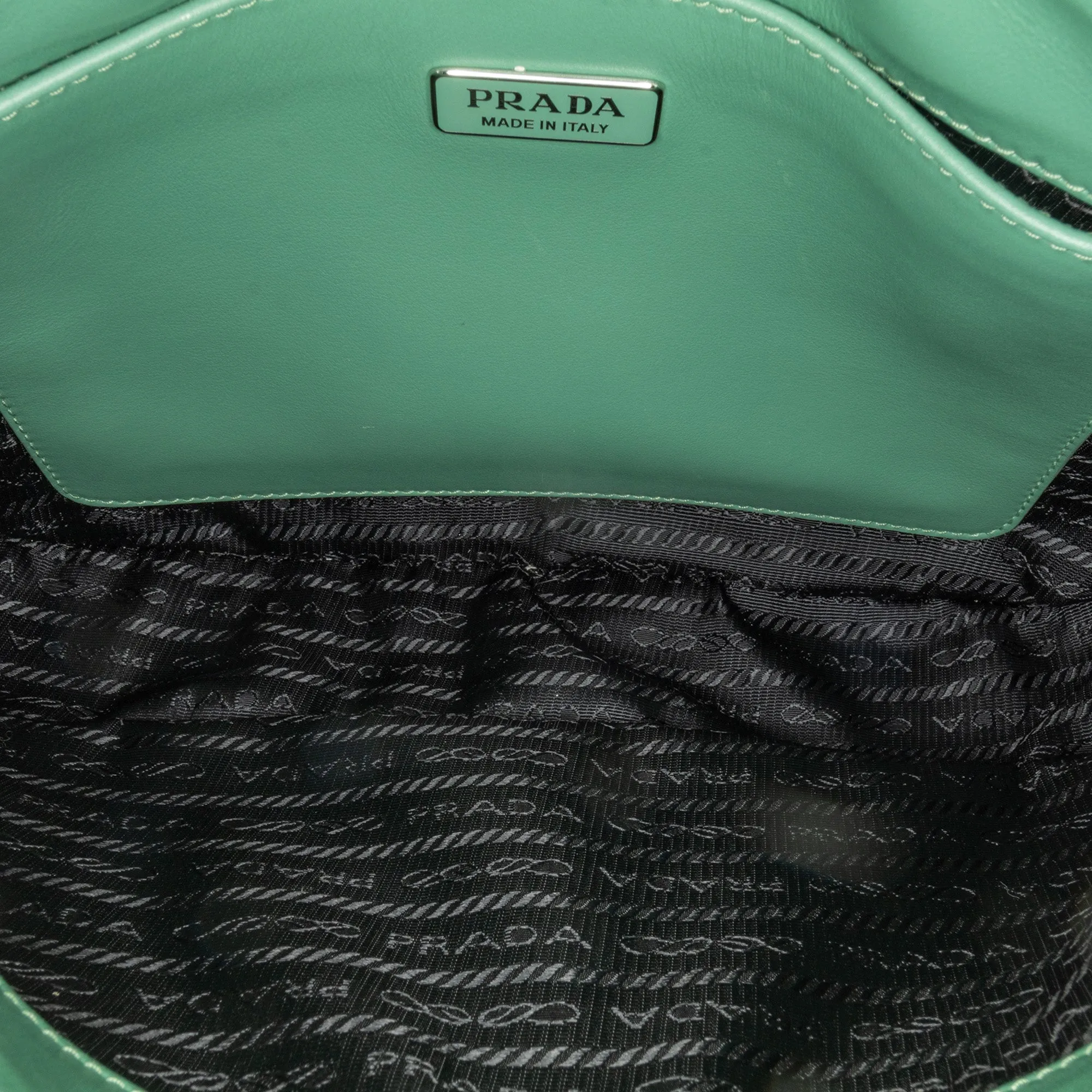 Green Prada Spazzolato Cleo Shoulder Bag