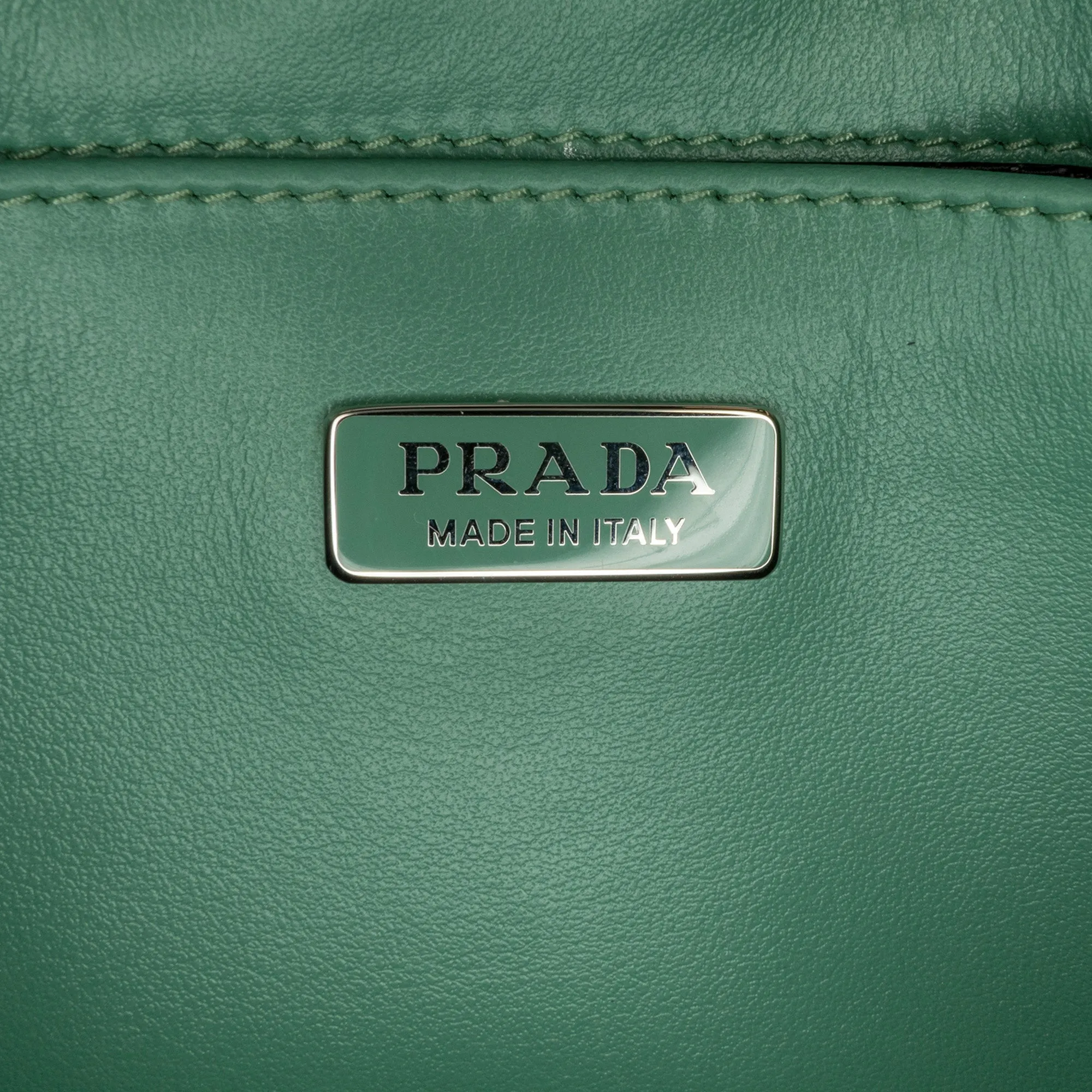 Green Prada Spazzolato Cleo Shoulder Bag