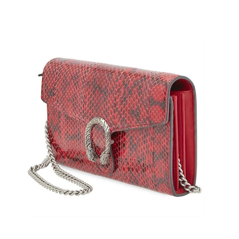 Gucci 401231 0416 Dionysus Women's Red Exotic Snake Skin Shoulder Bag (GG2066)