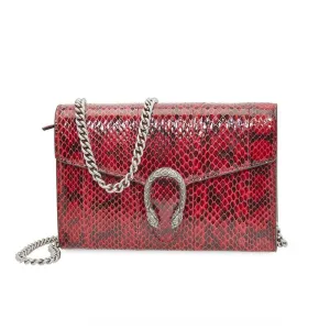 Gucci 401231 0416 Dionysus Women's Red Exotic Snake Skin Shoulder Bag (GG2066)