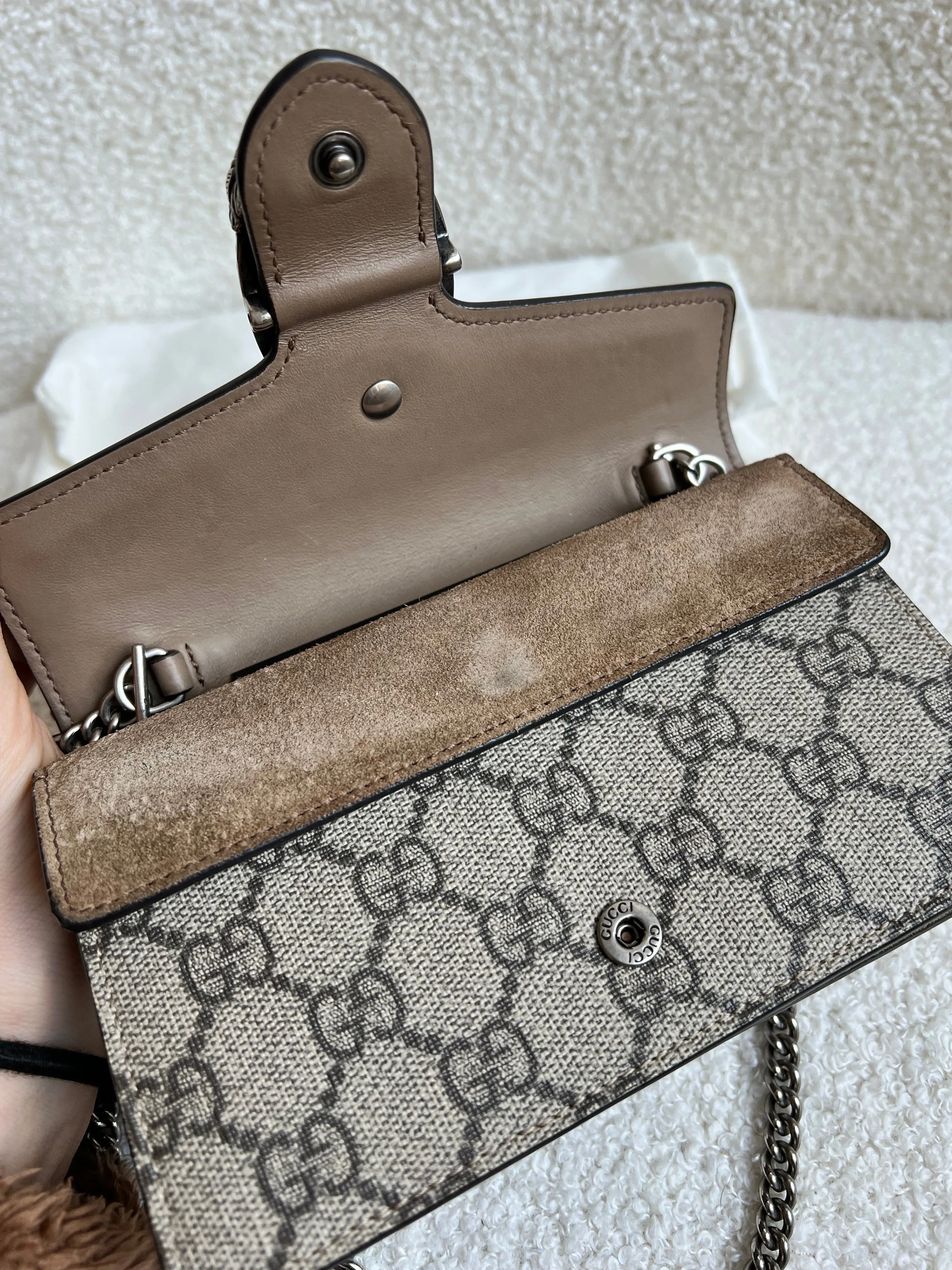 Gucci Dionysus GG Supreme Super Mini Shoulder Bag (RRP £835)