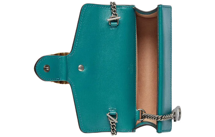 GUCCI Dionysus Single-Shoulder Bag Super Mini Blue/Green 476432-18YQX-9278
