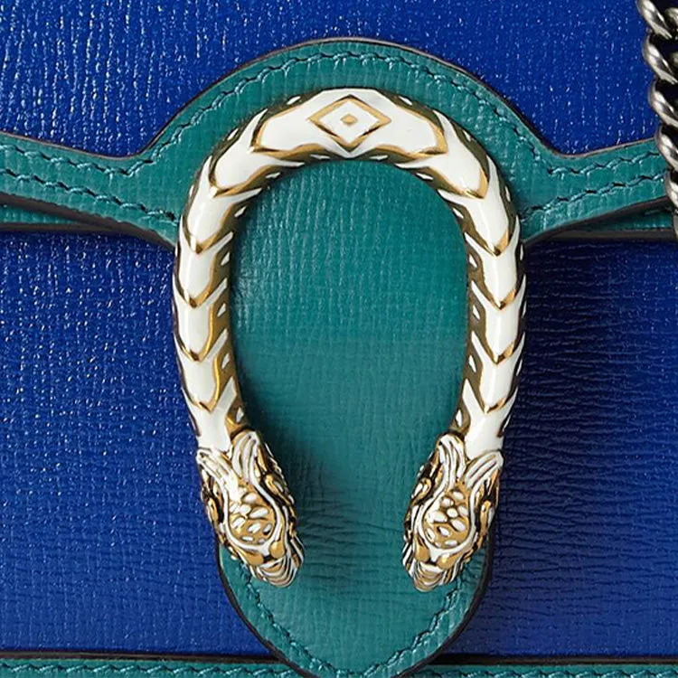 GUCCI Dionysus Single-Shoulder Bag Super Mini Blue/Green 476432-18YQX-9278