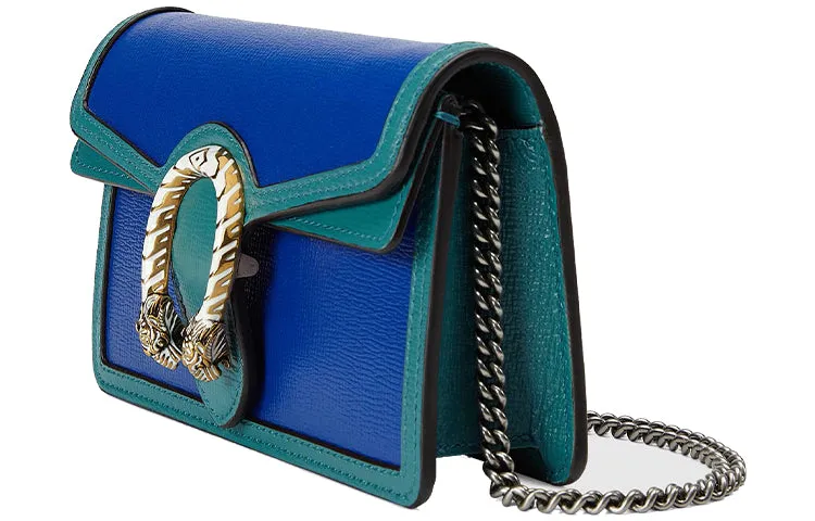 GUCCI Dionysus Single-Shoulder Bag Super Mini Blue/Green 476432-18YQX-9278