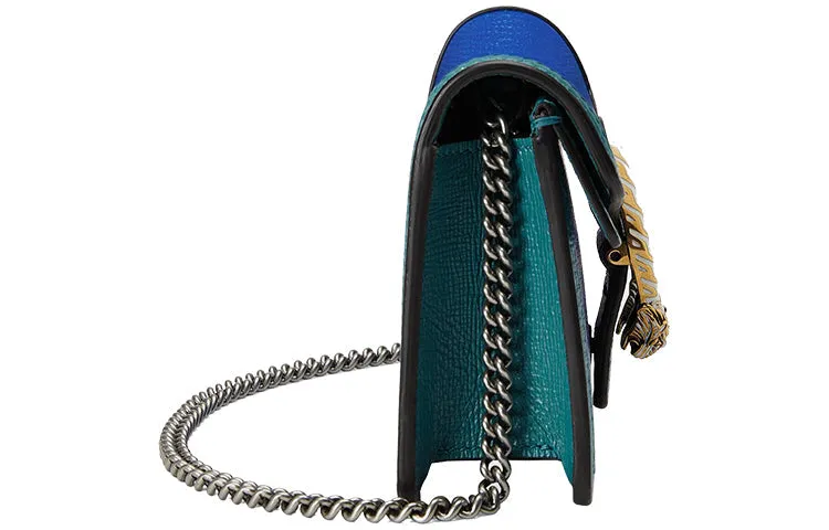 GUCCI Dionysus Single-Shoulder Bag Super Mini Blue/Green 476432-18YQX-9278