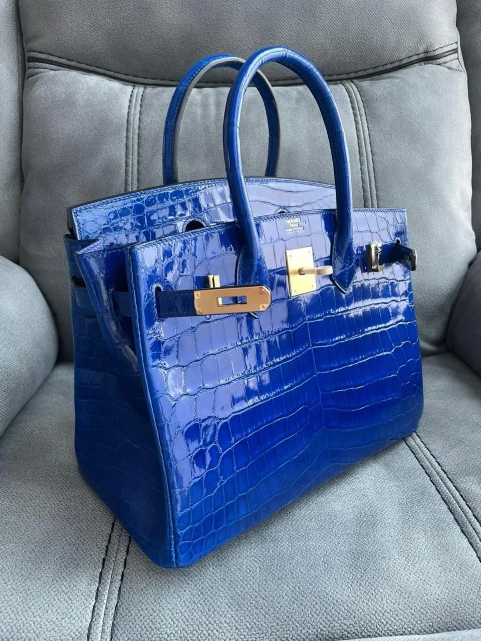 H Birkin Rose Scheherazade Shiny Crocodile Niloticus 25CM