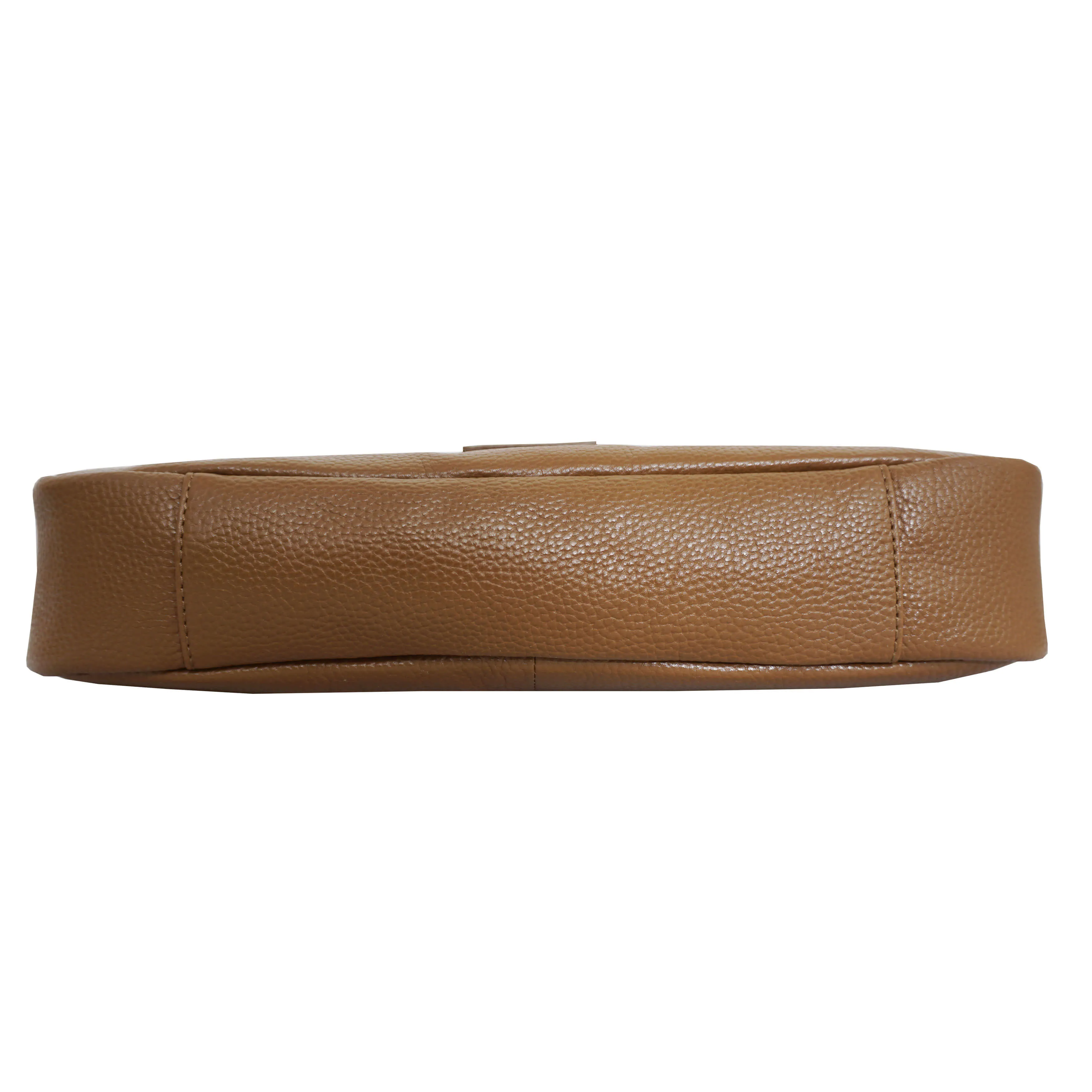 'Harriet' Tan Pebble Grain Real Leather Slouchy Hobo Bag