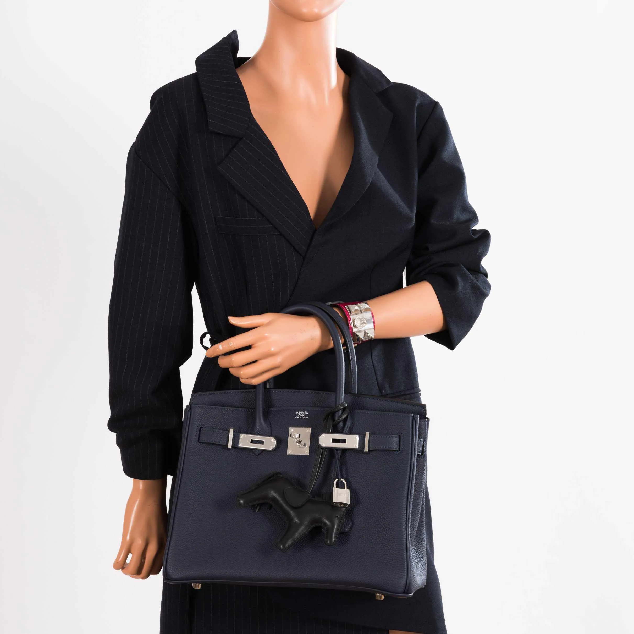 Hermes Birkin 30 Blue Nuit Togo Palladium Hardware