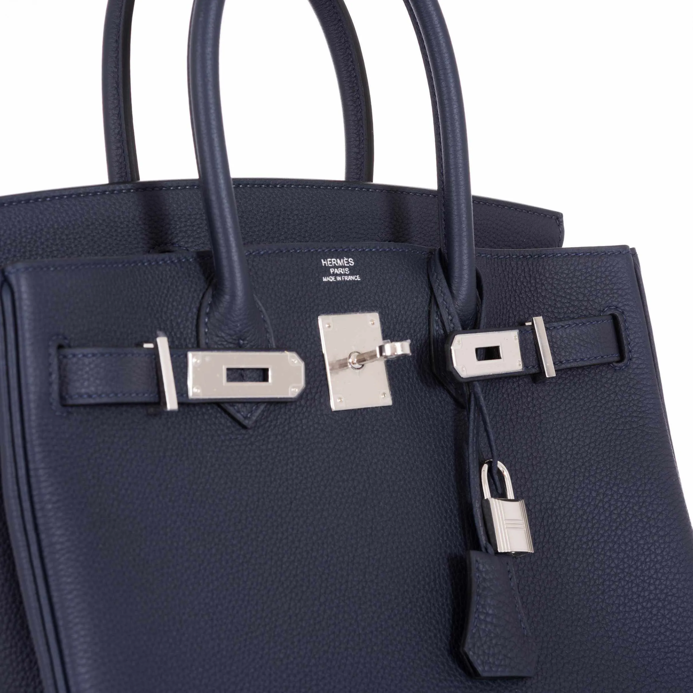 Hermes Birkin 30 Blue Nuit Togo Palladium Hardware