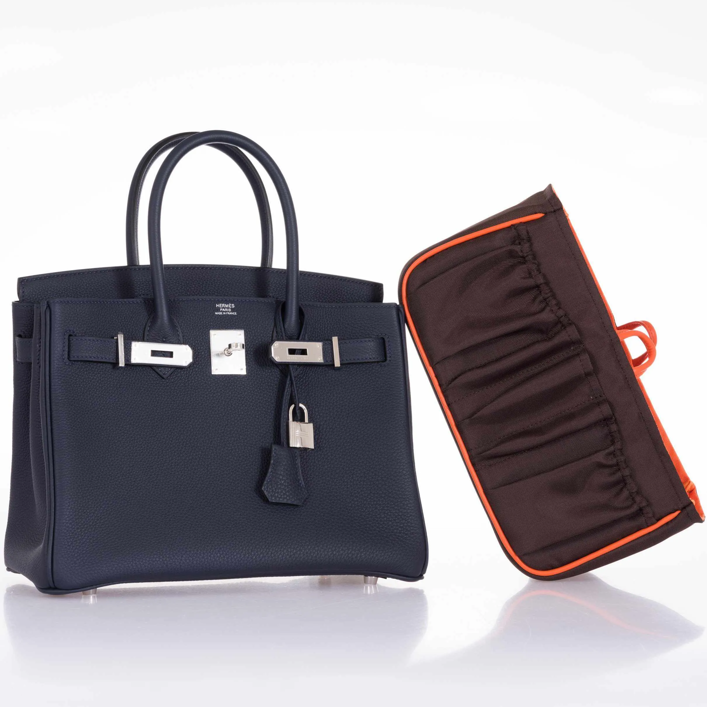 Hermes Birkin 30 Blue Nuit Togo Palladium Hardware